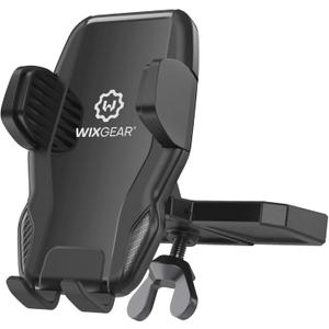 WixGear Universal Car Phone Mount CD Slot Car Mount Holder with New Gravity Self-Locking Design Mount, Compatible with All Phones (New Self-Locking)