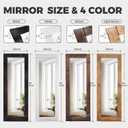 Full Length Mirror 65"x24" – Solid Wood Frame, HD Tempered Glass, Wall Mounted & Leaning, Rustic Modern Decor for Bedroom, Living Room, Entryway, Brown