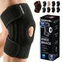 Modvel Knee Brace with Side Stabilizers & Patella Gel Pads for Pain Relief and Joint Support Breathable, Non-Slip Compression Sleeve for Men & Women, Arthritis, Meniscus, ACL Recovery