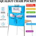 Moopok 1/18 Pack Chair Pockets for Classrooms K-2 Chairback Buddy Pocket Chart with 3 Pockets and 1 Student Name Tag, Chair Bags Classroom Student Chair Pockets Organizer