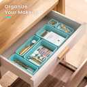 A-LuGei Military Grade Drawer Organizer, Makeup organizer, Holds 177 Items Bathroom Organizers and Storage, Organization and Storage, Desk Drawer Organizer for Vanity (Blue)