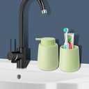 2 x Soap Foaming Dispenser Ceramic with Easy-to-Press Pump Hand Foam Dispenser for Shampoo Bathroom Kitchen 12 oz