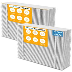 2 Pack 201 Replacement Filter MERV 10 Compatible with Aprilaire 2200, 2250, Space Gard 2200 Whole House Air Cleaner Purifiers and Lennox PMAC-20C,Lennox X0445.(No incloud Pleat Spacers