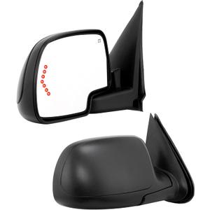 Towing Mirrors Driver Passenger Side Replacement for 2003-2007 Chevy Silverado GMC Sierra 1500 2500 HD 3500 Chevy Tahoe GMC Yukon Power Heated LH+RH Mirrors Pair