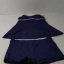 Eytino Womens Plus Size Two Piece Swimsuits Tankini Top with Swimming Bottoms Ribbed Swimwear, 1X, (Navy Blue)