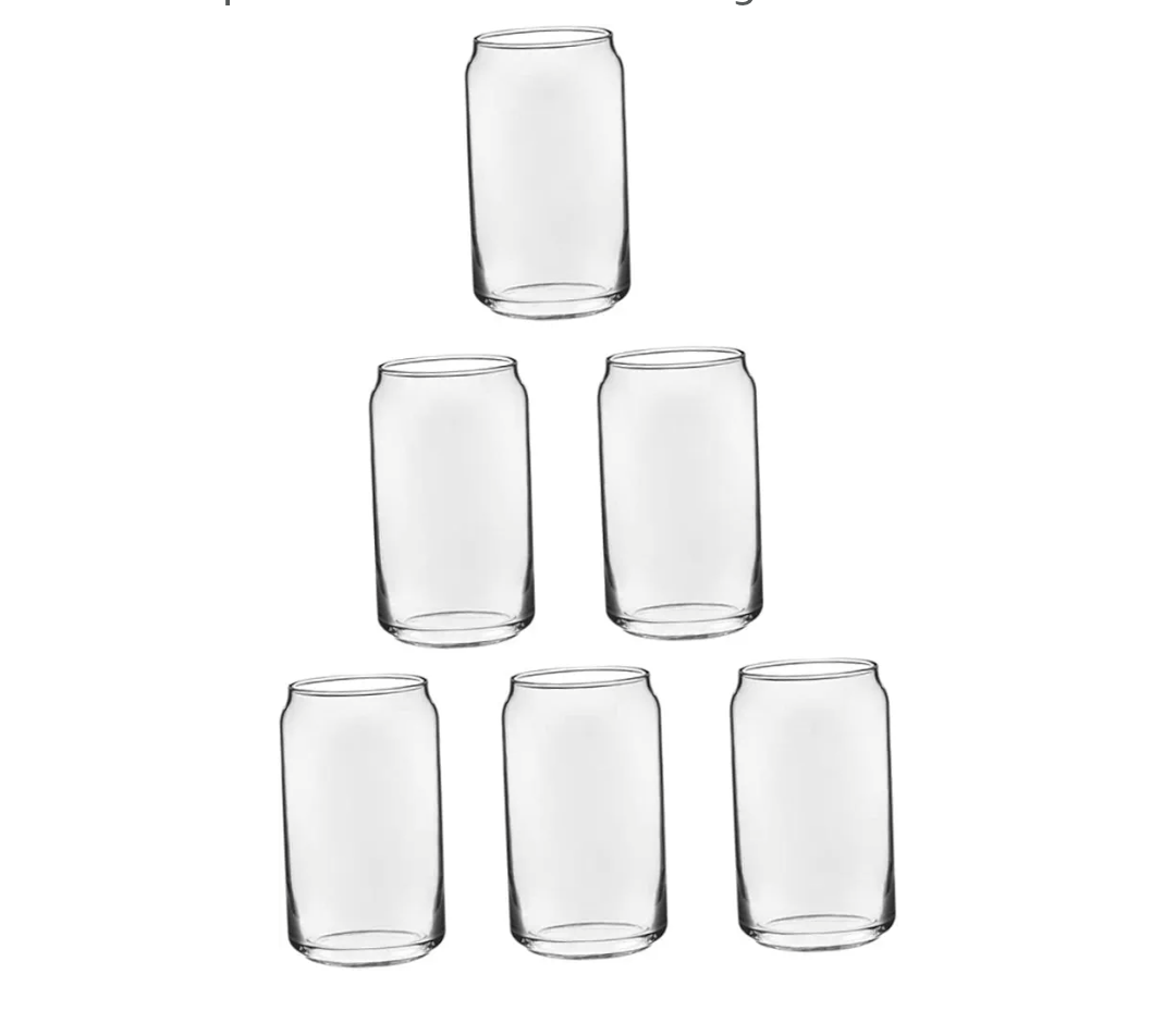 9 Pack Glass Beer Cup Set Cocktail Glasses Reusable Water Cup for Bars Homes Gatherings