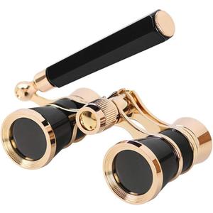 Aroncent Opera Glasses Binoculars 3X25 Compact with Adjustable Handle Theater Glasses, Mini Binocular for Adults Men Women in Opera Musical Concert(Black)