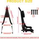 25" Detachable Sissy Bar Passenger Backrest with Pad for Softail 2018-2026 | Solid steel, for motorcycle extended journeys, reduces passenger fatigue, gloss black, for Street Bob FXBB FXBBS Slim FLSL