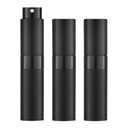LISAPACK 8ML Atomizer Perfume Spray Bottle for Travel (3 PCS) Empty Cologne Dispenser, Portable Sprayer Travel Essentials for Men and Women (Black)