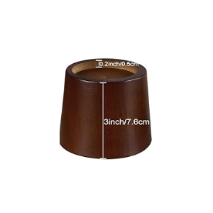 KOIKEY Wooden Furniture Bed Risers - 3 Inch Circle Heavy Duty Furniture Height Extenders Lifts for Sofa Couch Desk Chair Table Base Raising Space, Convenient Store and Cleaning, Pack of 1