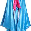 Cinderella Fairy Godmother Costume, Fairy Godmother Costume Cape with dress Cinderella Godmother Costume adult, Blue (Blue, M)