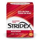 Stridex Medicated Acne Pads, Maximum, 90 Count, Pack of 1– Facial Cleansing Wipes, Alcohol-Free Face Pads, Acne Treatment for Face, For Moderate Acne, Smooth Application