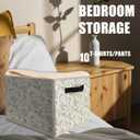 Blue Hydrangea Floral Storage Bins Basket, Rustic Cottagecore Flower Botanical Collapsible Fabric Storage Box Organizer Toybox for Bedroom Bathroom Clothes Books Toys (SNL032)