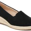 Lifestride Women's Kamilla Wedge Espadrilles (9, Black Linen)