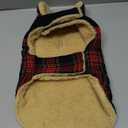 Preferhouse Winter Coat for Small and Medium Dogs, Puppy Plaid Jacket, Cotton Coat for Cold Weather, Windproof Warm Dog Garments, Pet Thickened Outfits Indoor Outdoor, Red S