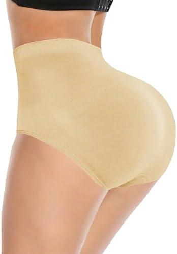 ACPLK Womens Butt Lifter Panties Padded Underwear Hip Enhancer Tummy Control Butt Lifting Shapewear Beige, L-XL