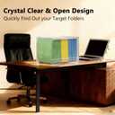 MUKAI File Box Organizer, Hanging Folder Storage Boxes, File Folder Organizer with Slide, Filing Crate Bin Holder with Letter-size File Holder Filing Box for Office, Home, Decor (1) (Standard (1 Count))