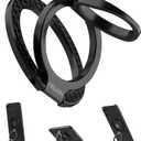 Nillkin Magsafe Phone Ring Holder Magnetic Grip Stand, Double Sided Magnets Kickstand, Upgraded Carbon Fiber Finger Holder, Accessories Compatible with iPhone 17 16 15 14 13 12 Pro Max Google Pixel 10 (Black)