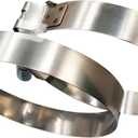4" Heavy Duty T Bolt Hose Clamp Stainless Steel - Spring Loaded 108mm - 116mm for 4" I.D. Hose with 3mm - 6mm Wall Thickness, Auto-adjusting maintain Constant Tension (108mm - 116mm, 2 Pack)