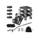 Heavy Duty 1500LBS Furniture Dolly & Movers with 5X 360° Wheels - Carbon Steel Panel & Non-Slip Casters, Includes Lifter Jacks, Gliders for Sofa, Refrigerator (5.4 Inch, Black)