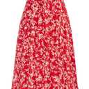 GRACE KARIN Women's 2026 Summer Floral Boho Dress Square Neck Strapped Swing A Line Sundress Beach Long Maxi Outfits, 2XL
