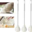 Folded Soft Bristle 360  Silicone Cup Brush Water Bottle Cleaner with Long Handle, Cover Narrow Neck Container Brush Cup (3pcs)