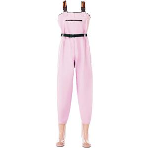 PVC Insulated Chest Waders for Women/Girl,Waterproof Duck Hunting Fishing Waders,Womens Fishing Wader with Boots, Pink US 8