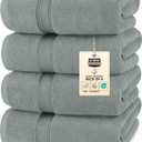 Utopia Towels 4 Pack Premium Bath Towels Set, 27 by 54 Inches, 100% Ring Spun Cotton 600GSM, Lightweight and Highly Absorbent Quick Drying Towels, Perfect for Daily Use, Cool Grey