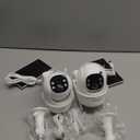 2K Cameras for Home Security-2.4G WiFi Outdoor Camera Wireless Solar/Battery Powered with solar panel, 360 Viewing, AI Human Detection, Color Night Vision, with SD Storage, Works with Alexa(2 Pack)