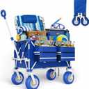 Garvee Beach Wagon with Big Wheels for Sand, 460LBS Folding Beach Cart