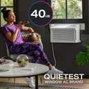 GE Profile ClearView Inverter Window Air Conditioner Unit, 12,200 BTU, Energy Efficient Cooling up to 550 sq ft., Ultra Quiet, SMART Home Capable, Includes Remote, White