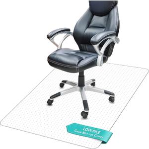 Thickened Chair Mat for Carpet- Low Pile Carpet Protector for Office Computer Desk Chair. Heavy Duty Desk Chair Mat for Carpeted Floors. Clear (Rectangular, 3mm Thick- 48x36), 0.12 inch - 48 inch x 36 inch