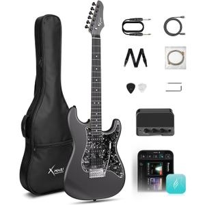 ENYA XMARI Smart Electric Guitar, 39" Beginner Kit with Built-in 4 Effects