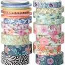 Mr. Pen- Washi Tape Set, 21 Rolls, Assorted Sizes, Floral Vintage, 5 Yards/Roll, Washi Tape for Scrapbook, Arts, Crafts, Journals and Planners