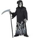 Morph Costumes Kids Glow In The Dark Grim Reaper Costume Boys and Girls Halloween Phantom Costume Medium 