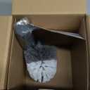 MR.SIGA Toilet Bowl Brush and Holder, Premium Quality, with Solid Handle and Durable Bristles for Bathroom Cleaning, Gray, 1 Pack (One Size)