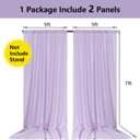 MYSKY HOME 10ft x 7ft Curtains Backdrop Curtains for Parties Light Purple Background Curtains Drapes Wedding Curtains Stage Curtains Rod Pocket Drapes Backdrop for Baby Showers, 5ft x 7ft, 2 Panels