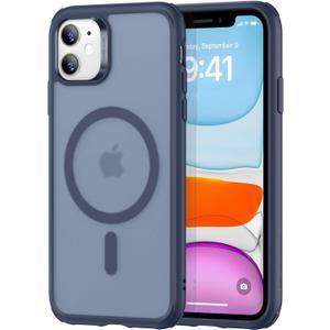 ESR for iPhone 11 Case, Compatible with MagSafe, Shockproof Military-Grade Protection, Scratch-Resistant Back, Magnetic Phone Case for iPhone 11, Classic Hybrid Case, Frosted Blue