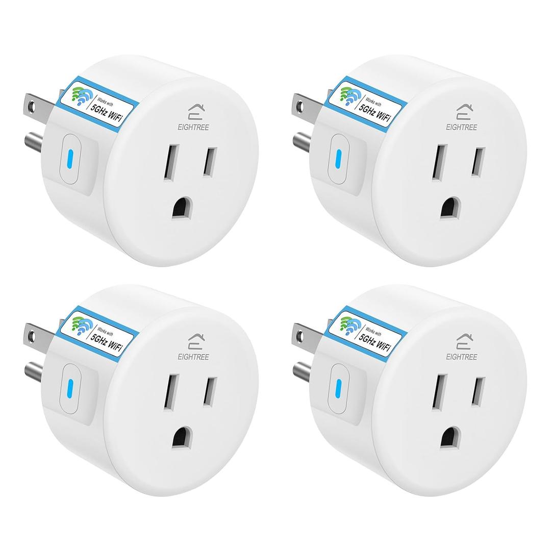 Eightree Smart Plug 5GHz & 2.4GHz, Smart Outlet WiFi Socket with APP Remote Control, Compatible with Alexa & Google Home, 4 Packs Eightree Smart Plug 5GHz & 2.4GHz, Smart Outlet WiFi Socket with APP Remote Control, Compatible with Alexa & Google Home, 4 Packs