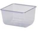 San Jamar Dome 2 Quart Garnish Tray 2 Quart Garnish Center Insert with Snap-On Connectors for Kitchen, Bar, and Restaurants, Plastic, 2 Pint, Clear