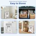 ACKO Folding Step Stool -13inch Height Premium Heavy Duty Foldable Foot Stool for Kids and Adults, Kitchen Garden Bathroom Stepping Stool White