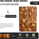 Teak Wood End Grain Cutting Board for Kitchen with Non-slip Feet, Heavy Duty Checkered Cutting Board Upgraded Chopping Board with Juice Groove & Handle Large Wooden Butcher Block with Gift Box