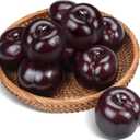 Lorigun 9pcs Artificial Lifelike Simulation Black Plum Fake Fruits Photography Props Model