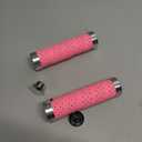 Bike Handlebar Grips Double Lock 130/130mm On Fit 22.2mm (7/8") Handlebar Grips for Mountain Bike Road Bicycle with High Stain Resistance Silicone Surface, Shock Absorbing EVA (Rose red)