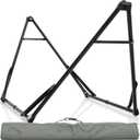 Tranquillo Unity Adjustable Hammock Stand, 800 lbs Capacity Steel Double Hammock Stand for 2 Persons, Premium Pre-Assembled Stand for Indoor Outdoor, Frame Black