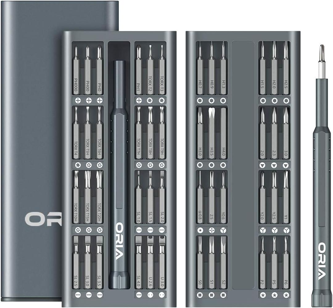 ORIA Precision Screwdriver Set, 49 in 1 Electronics Repair Tool Kit, Magnetic Driver Kit with 48 PCS Mini Precision Bits, Storage Case, for Phone Watches Laptop Eyeglass
