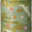 Japanese Tea Canister Tin Shikisai(Four Seasons Color) Green/Double Lid/Japanese Washi Paper Pasted /200g Tea Capacity/Loose Leaf Tea Storage/Storage Container with Lid