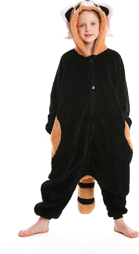 ATOZ Onesie for Kids, Animal Pajamas Halloween Cosplay Costume for Girls Boys, Size 130