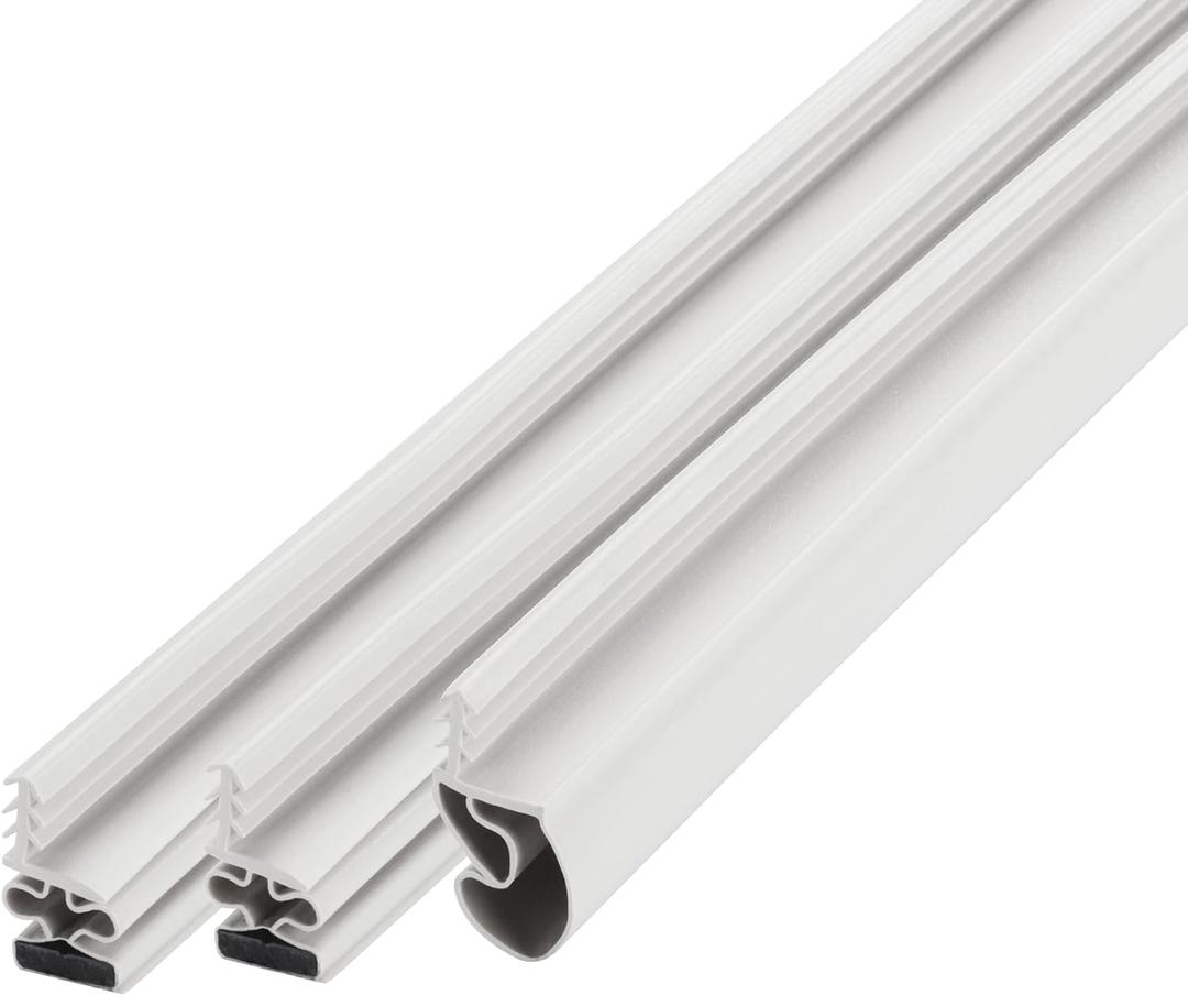 M-D Building Products 47006 White Vinyl with Magnetic Strip Top and Sides Door Seal Kit for Steel Doors