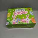 Large Printed Easter Eggs, 6 Inches Jumbo Plastic Eggs Fillable for Easter Themed Hunt Basket Stuffers Fillers Filling Treats Bulks Party Favor Classroom Prize Supplies